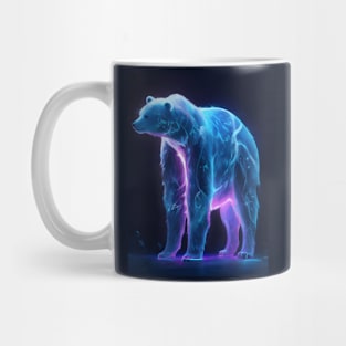 Colourful neon polar bear Mug